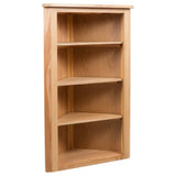 Corner Shelf 59x36x100 cm Solid Oak Wood - Side View