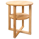 Side Table 40x50 cm Solid Oak Wood - Front View