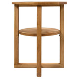 Side Table 40x50 cm Solid Oak Wood - Side View