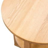 Side Table 40x50 cm Solid Oak Wood - Rear View