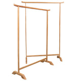 Clothes Racks 2 pcs Solid Oak Wood - Top-Down View