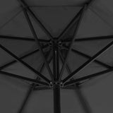 Outdoor Parasol with Aluminium Pole 500 cm Anthracite - Top-Down View