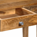 Console Table Solid Mango Wood 102x30x79 cm - Close-Up Angle