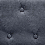 2-Seater Chesterfield Sofa Artificial Suede Leather Grey