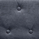 2-Seater Chesterfield Sofa Artificial Suede Leather Grey - 45-Degree Angle