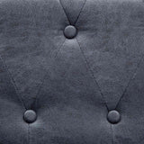 3-Seater Chesterfield Sofa Artificial Suede Leather Grey