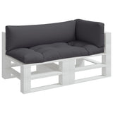 Pallet Cushions 3 pcs Grey Fabric