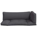 Pallet Cushions 3 pcs Grey Fabric