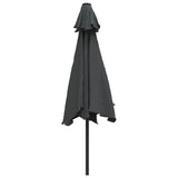 Garden Parasol with Metal Pole 300 cm Anthracite - Top-Down View