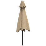 Garden Parasol with Metal Pole 300 cm Taupe