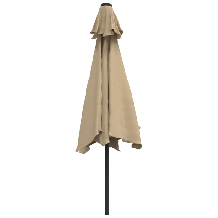 Garden Parasol with Metal Pole 300 cm Taupe