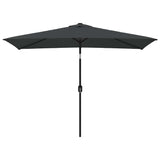 Garden Parasol with Metal Pole 300x200 cm Anthracite - Front View