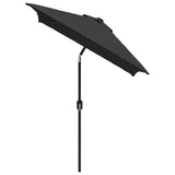 Garden Parasol with Metal Pole 300x200 cm Anthracite - Side View