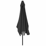 Garden Parasol with Metal Pole 300x200 cm Anthracite - Top-Down View