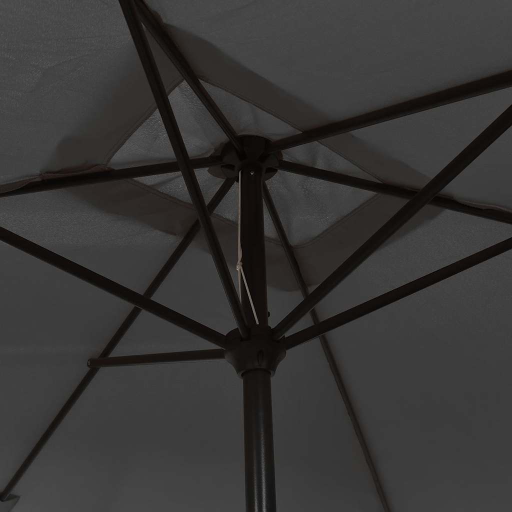 Garden Parasol with Metal Pole 300x200 cm Anthracite