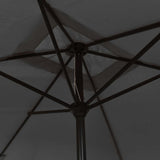 Garden Parasol with Metal Pole 300x200 cm Anthracite - 45-Degree Angle