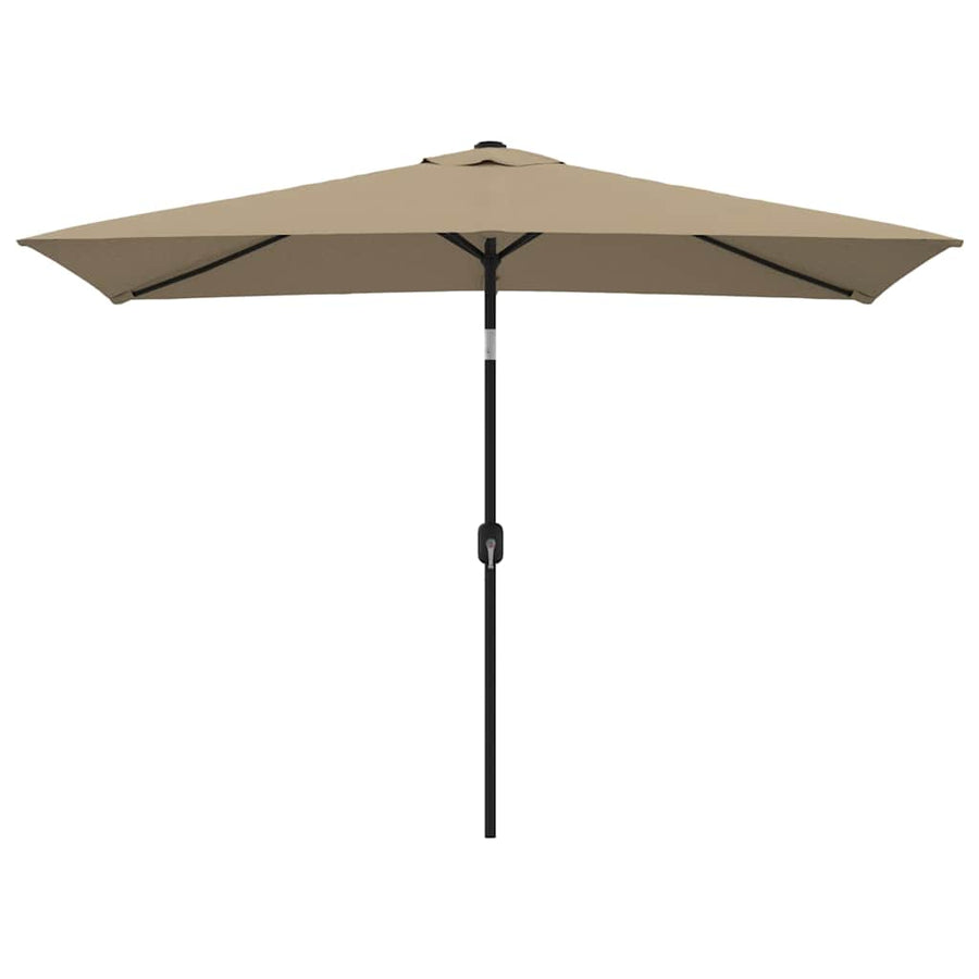 Garden Parasol with Metal Pole 300x200 cm Taupe