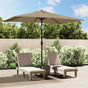Garden Parasol with Metal Pole 300x200 cm Taupe