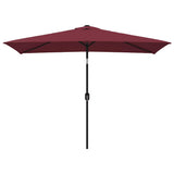 Garden Parasol with Metal Pole 300x200 cm Bordeaux Red