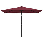 Garden Parasol with Metal Pole 300x200 cm Bordeaux Red