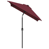 Garden Parasol with Metal Pole 300x200 cm Bordeaux Red