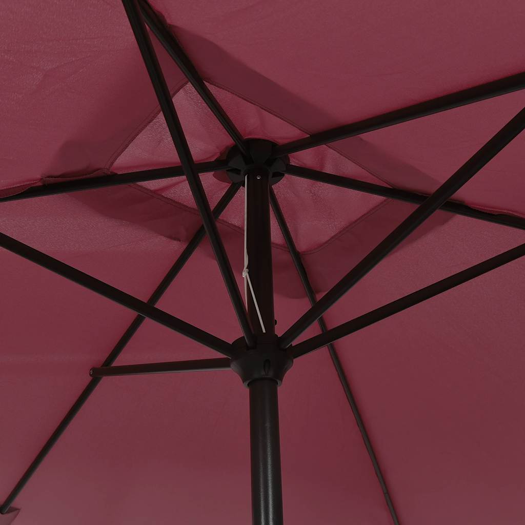 Garden Parasol with Metal Pole 300x200 cm Bordeaux Red