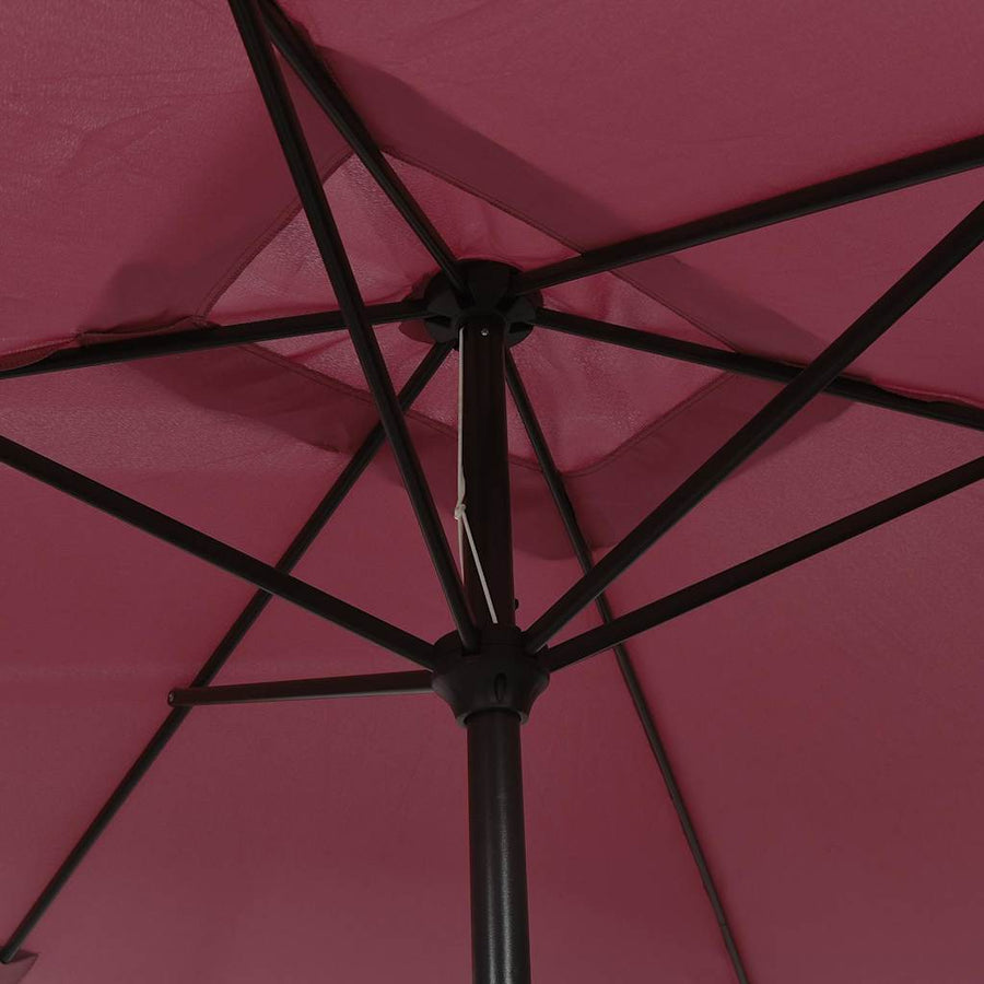 Garden Parasol with Metal Pole 300x200 cm Bordeaux Red