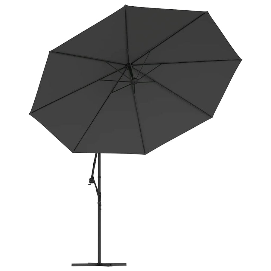 Cantilever Garden Parasol with Steel Pole 350 cm Anthracite