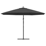 Cantilever Garden Parasol with Steel Pole 350 cm Anthracite