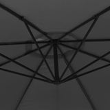 Cantilever Garden Parasol with Aluminium Pole 350 cm Anthracite - Close-Up Angle