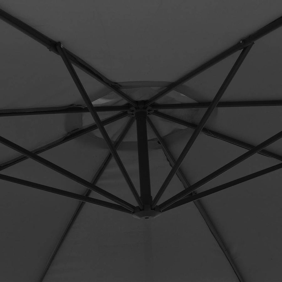 Cantilever Garden Parasol with Steel Pole 350 cm Anthracite