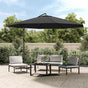 Cantilever Garden Parasol with Steel Pole 350 cm Anthracite