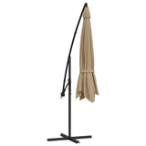 Cantilever Garden Parasol with Aluminium Pole 350 cm Taupe