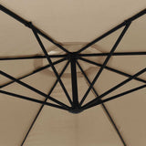 Cantilever Garden Parasol with Aluminium Pole 350 cm Taupe