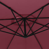 Cantilever Garden Parasol with Aluminium Pole 350 cm Bordeaux Red