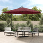 Cantilever Garden Parasol with Steel Pole 350 cm Bordeaux Red