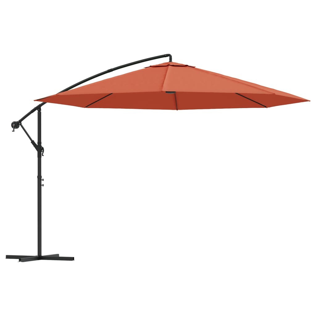 Cantilever Garden Parasol with Aluminium Pole 350 cm Terracotta
