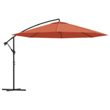 Cantilever Garden Parasol with Aluminium Pole 350 cm Terracotta - Front View