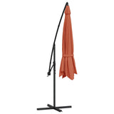 Cantilever Garden Parasol with Aluminium Pole 350 cm Terracotta - Rear View
