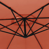 Cantilever Garden Parasol with Aluminium Pole 350 cm Terracotta - Close-Up Angle