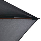 Garden Parasol with Wooden Pole 200x300 cm Anthracite