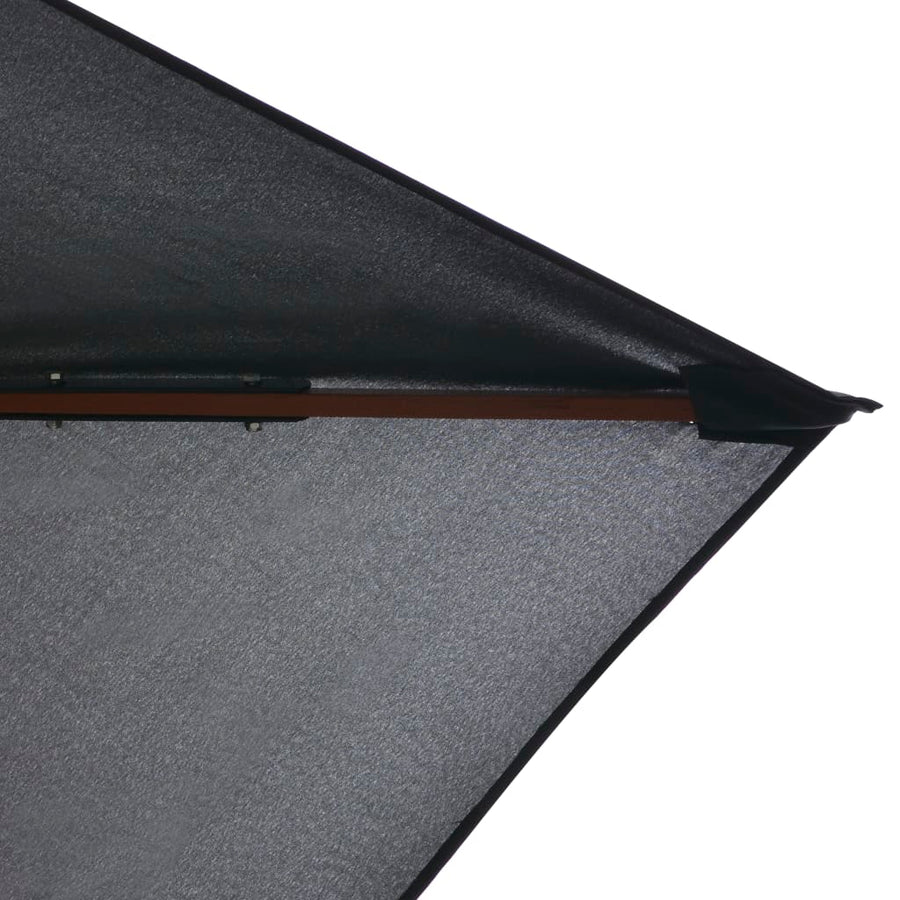 Garden Parasol with Wooden Pole 200x300 cm Anthracite