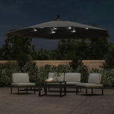 Cantilever Garden Parasol with LED Lights and Metal Pole 350 cm Anthracite - Side View