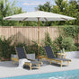 Garden Parasol with Wooden Pole 350 cm Sand White