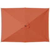 Garden Parasol with Wooden Pole 150x200 cm Terracotta - Top-Down View