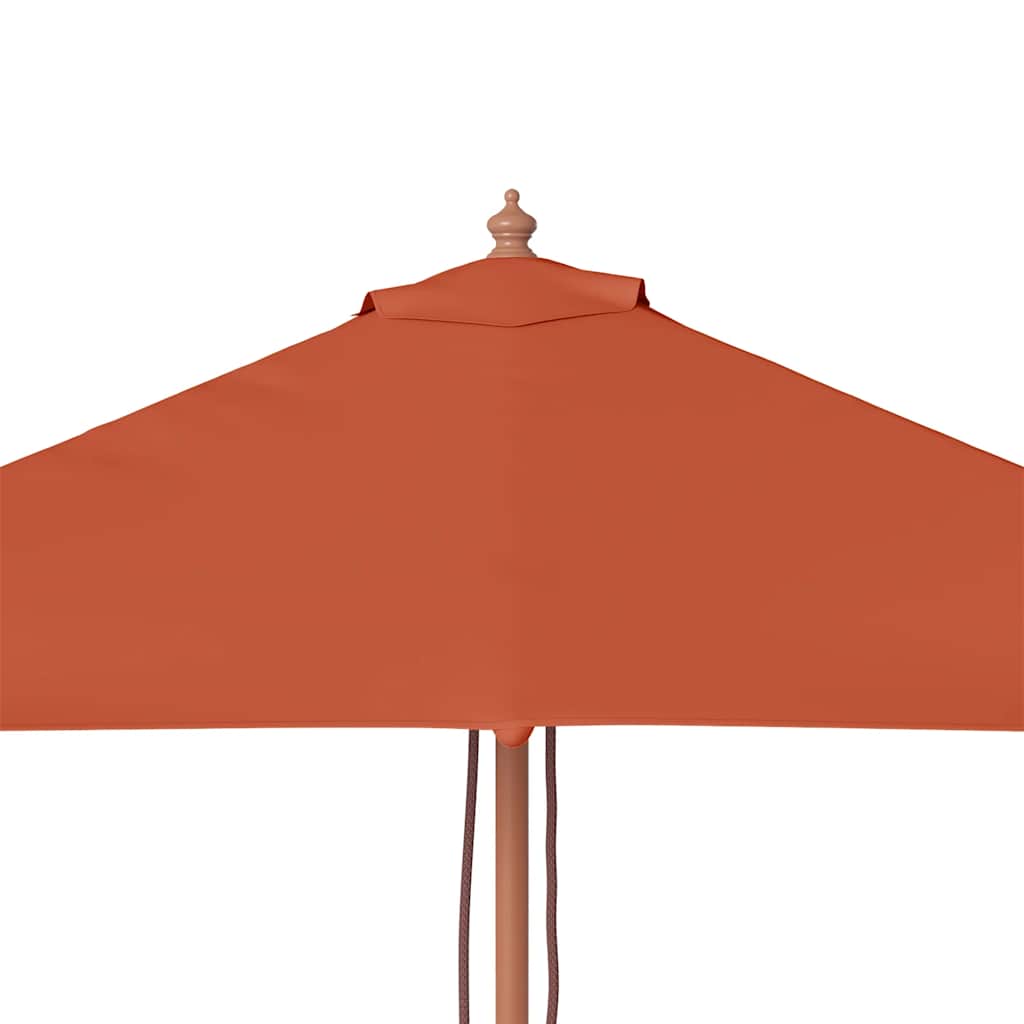 Garden Parasol with Wooden Pole 150x200 cm Terracotta