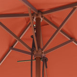 Garden Parasol with Wooden Pole 150x200 cm Terracotta - Low Angle