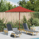 Garden Parasol with Wooden Pole 150x200 cm Terracotta