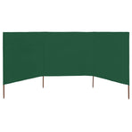 3-panel Wind Screen Fabric 400x120 cm Green