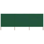 3-panel Wind Screen Fabric 400x120 cm Green